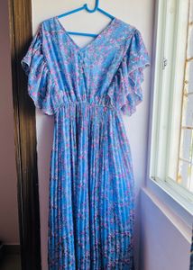 Sale price-Blue Floral Midi Dress