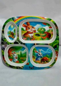 Cute Cartoon Divided Kids Plate
