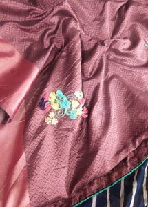 Embroidered Silk Blend Saree