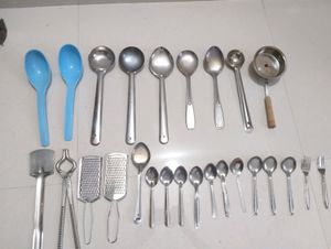 kitchen spoon combo steel, sansi, serving kanchi