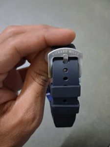 Stylish Men's Watch - Blue Stripe Design