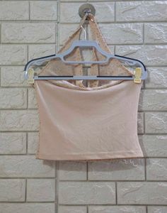 Y2K-Inspired Gold Foil Metallic Halter Crop Top