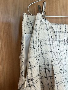 Checked Tweed Skirt with Built in Shorts