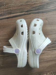 Crocs Sparkly White  Clogs C 11