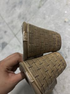 Beige Mules with Buckle Detail