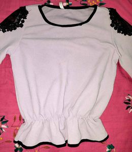 Embellished Peplum Top