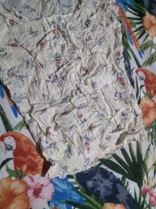 Crushed Floral Print Top