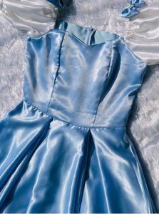 Stunning Blue Satin Dress