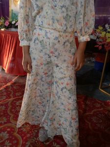 Floral Print Palazzo Suit