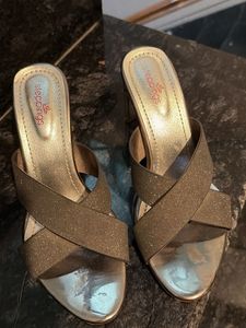 Sparkly Silver Metallic Heels