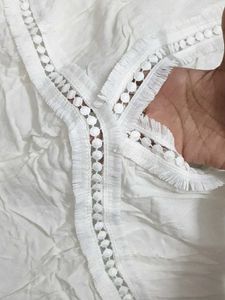 🎉SALE🦢White Dress with Lace Details