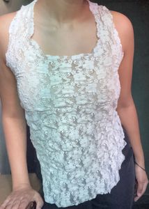 White Lace Halter Top