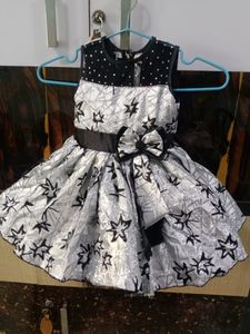 Grey Silver Lined Gown With Cap