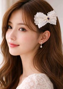 Elegant Lace Bow Hair Clip
