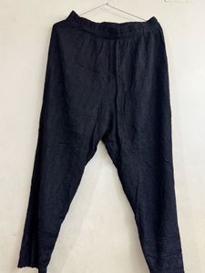 Embroidered Navy Blue Palazzos