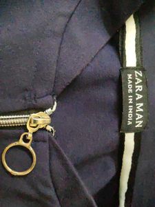 Navy Blue Zara Bomber Jacket