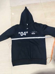 Off-White Style Black Hoodie