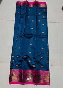 Elegant Teal &amp; Pink Banarasi Silk Saree