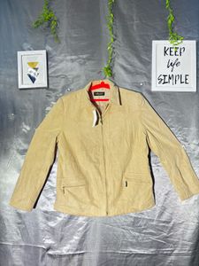 Classic Beige Suede Jacket