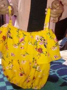 Yellow Cord Set For Girl's 10_12years