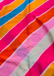 Vibrant Striped Anarkali Kurta with Dupatta