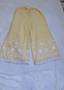 Creamy Light Yellow Suit Garara