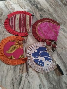 combo Handmade Decorative Fans Set of 4
