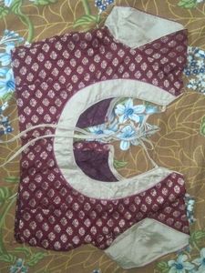 Maroon Brocade Blouse