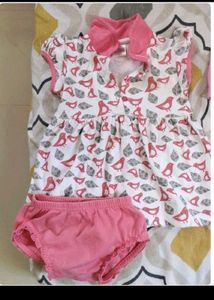 2 combo -Cute Baby Girl Dress Set 6-12 months
