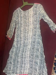 Elegant Pink &amp; White Kurta