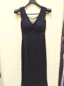 Elegant Black Bodycon Midi Dress