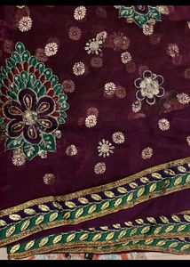 Stunning Embroidered Silk Saree