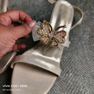 N. Sparkling Butterfly Ankle Strap Heels