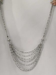 Silver Shimmery Necklace Anti Tarnish