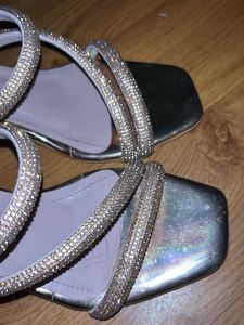 Sparkling Strappy Block Heels