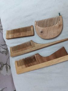 Set of 4 Wooden Combs