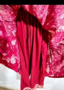 BIBA Red Floral Kurta Set