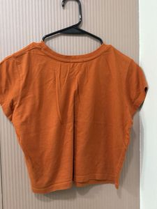 Orange Cropped T-Shirt