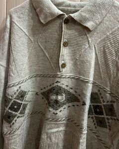Vintage Patterned Knit Sweater