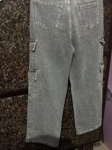 Grey Cargo Jeans