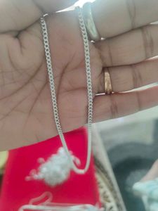 pure Silver CZ design chain (20 inches )