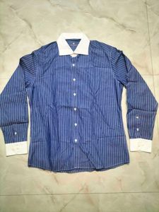 Men's Blue Striped Formal Shirt