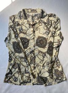 Patterned Button-Down Shirt