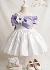 Premium Art Silk Party Wear Frock with Beautiful B