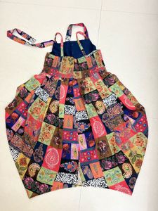 Boho Patchwork Print Halter Dress