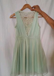 Mint Green Lace Detail Dress