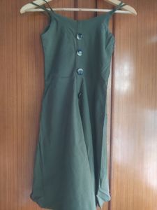Olive Strappy Short Dress 👗