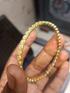 Gold Bangles with Stones