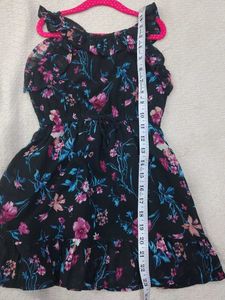 Chic Floral Print Ruffle Dress
