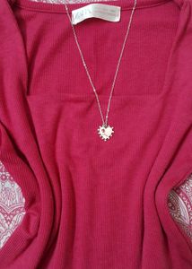 ZaraChic rose Long Sleeve Square Neck Top🎀🌷